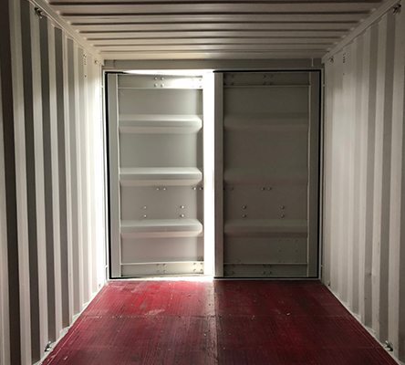 40‑ft weatherproof storage container with lock box for secure inventory. Michigan delivery. Call (517) 331-9399 for quot